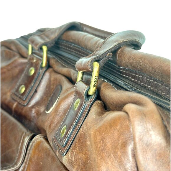 Fossil Transit Leather Brief Shoulder Bag Limited Edition Laptop Bag - Picture 8 of 8